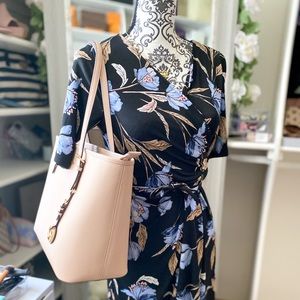 Black &Blue Maternity Wrap Dress | Motherhood